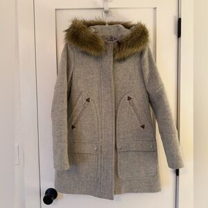 J. Crew Gray Chateau Parka - Italian Stadium Wool